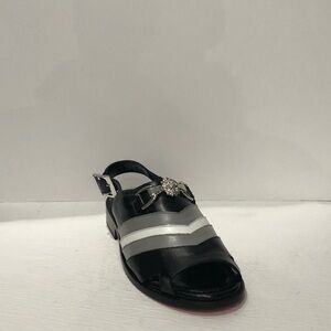 Emilio Franco sandal shoes black/gray back strap